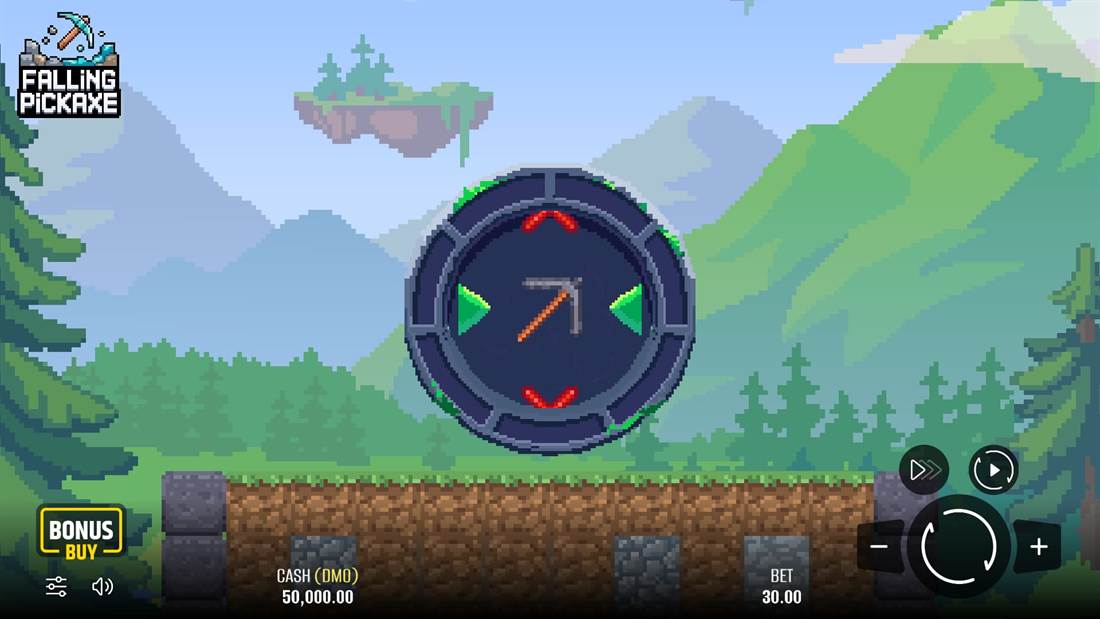 Falling Pickaxe gameplay preview showing the pickaxe mid-drop